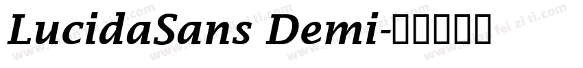 LucidaSans Demi字体转换